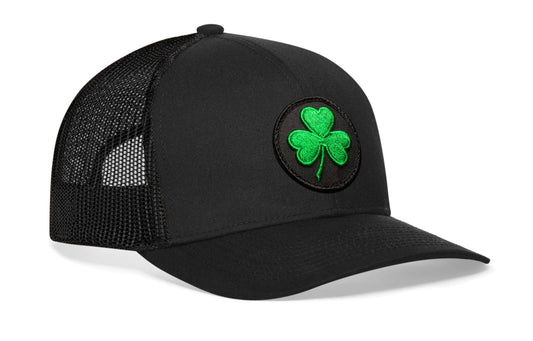 Shamrock Trucker Hat | Black St Patrick's Day Snapback