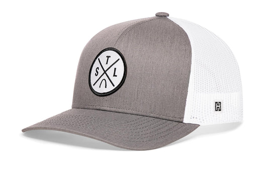 St. Louis Trucker Hat | Gray-White STL X Snapback