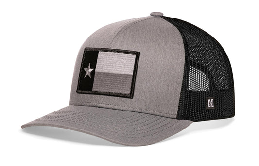 Texas Flag Trucker Hat | Gray-Black TX Snapback