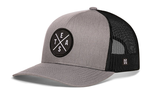 Te(X)As Trucker Hat | Gray-Black Te(x)as X Snapback