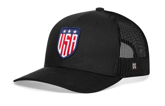 USA Shield Trucker Hat | Black America Snapback