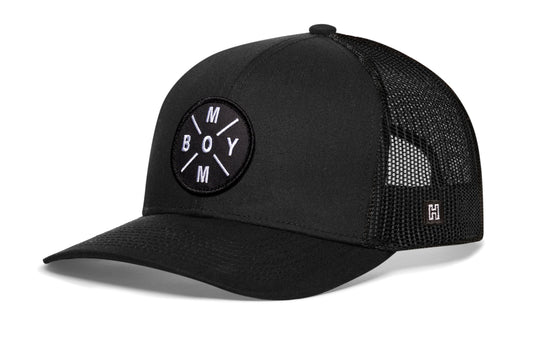 Boy Mom Trucker Hat | Black Snapback