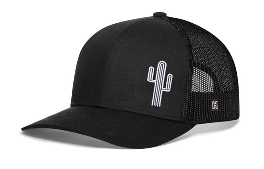 Cactus Trucker Hat | Black Cactus Snapback