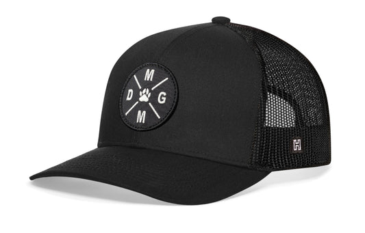 Dog Mom Trucker Hat Embroidered | Black Dog Snapback