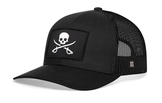 Pirate Flag Trucker Hat | Black Jolly Roger Flag Snapback