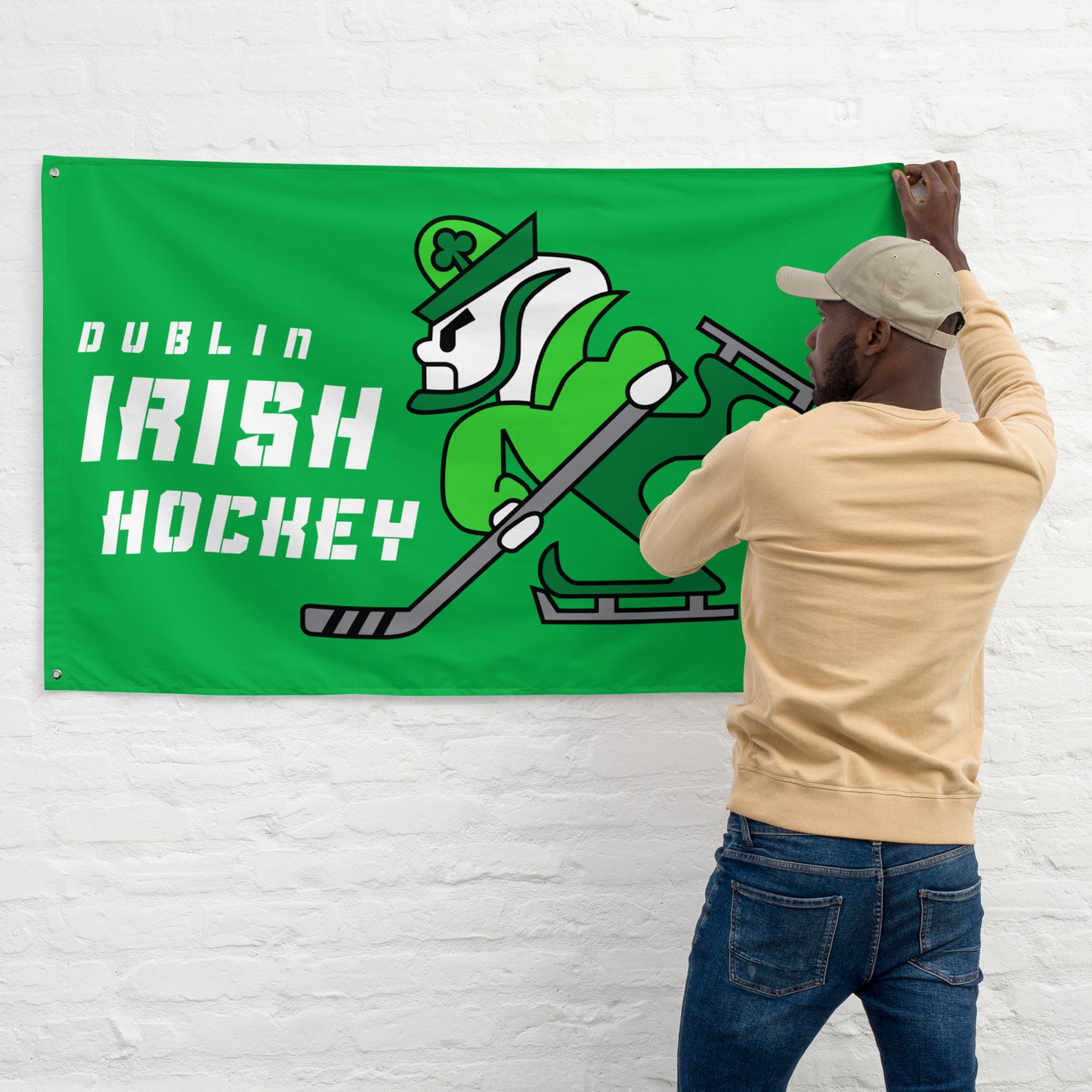 DUBLIN IRISH HOCKEY-Flag with grommets