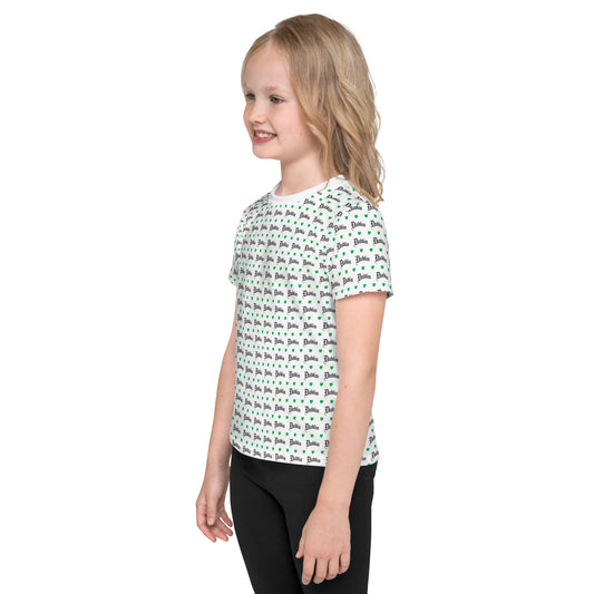 (pattern) DUBLIN + OH State shape - Kids crew neck t-shirt