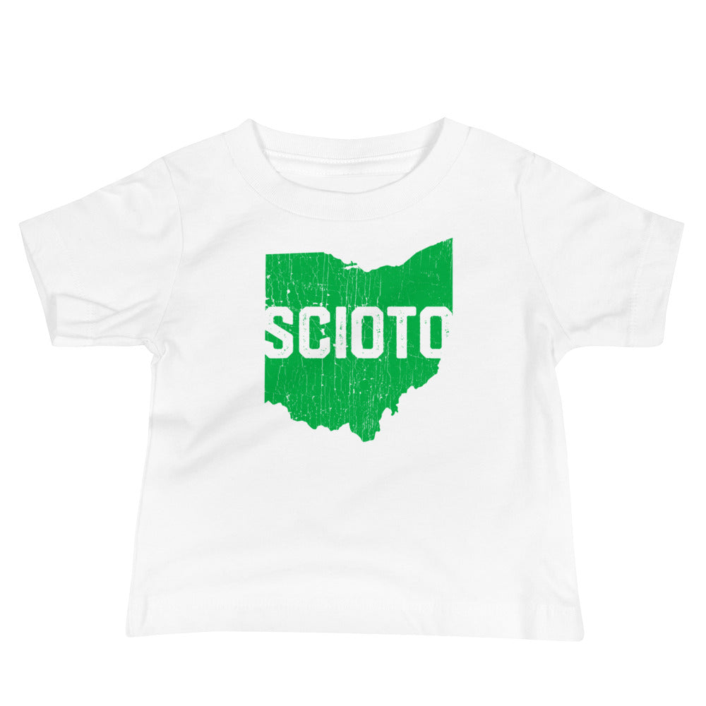 OH State Shape (distressed)_SCIOTO (knockout)-Baby Jersey Short Sleeve Tee