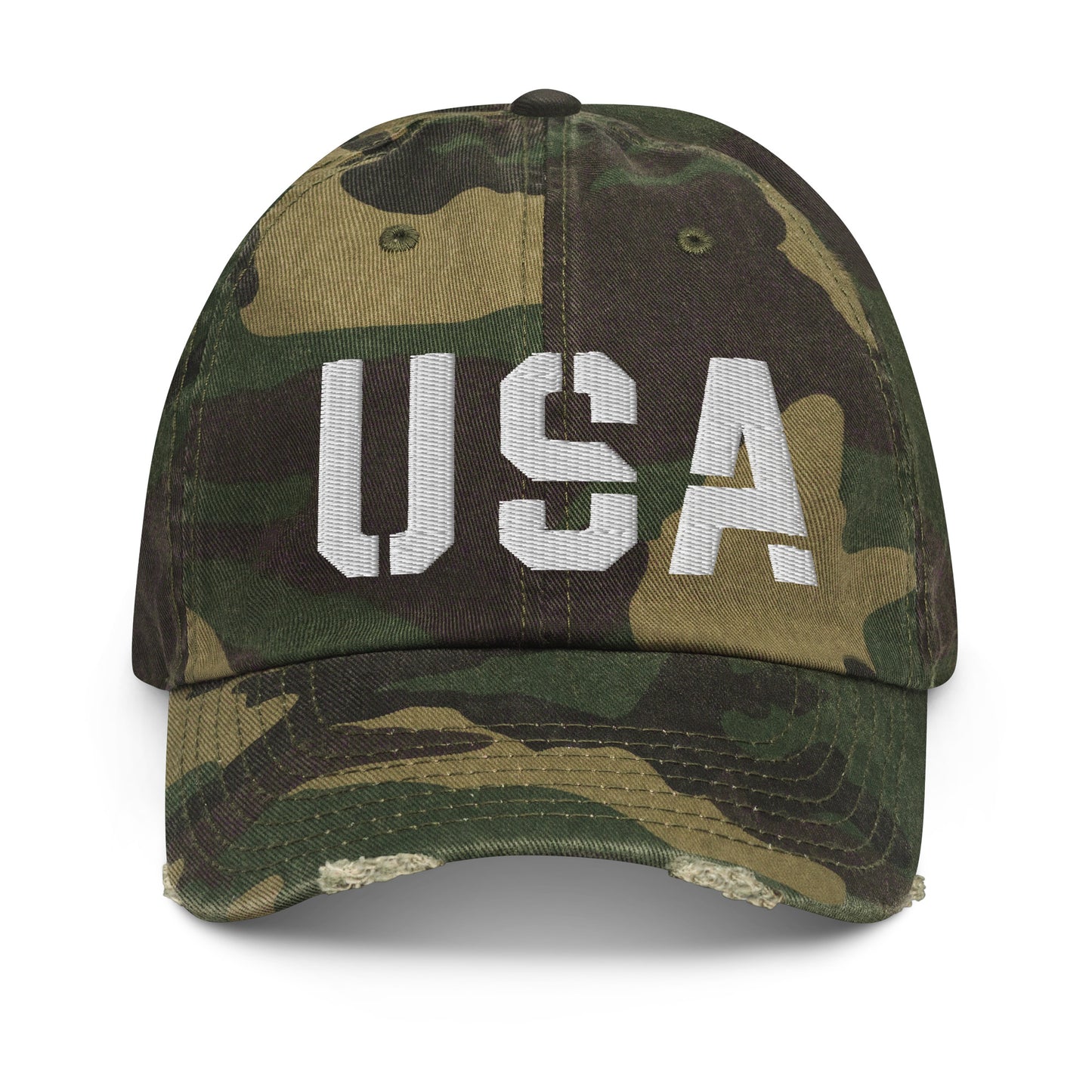USA-Distressed ball cap