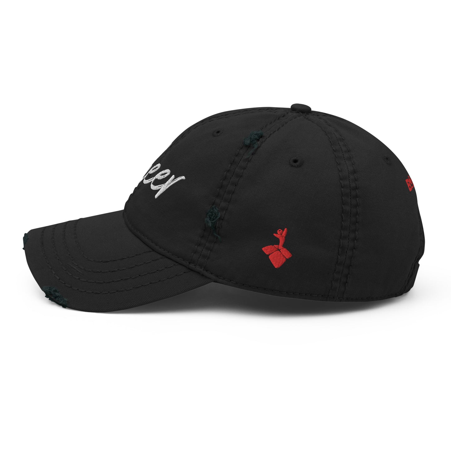 CHEER_TBC Identity (back)_TBC ICON (side)_(3 print areas)-Distressed Dad Hat