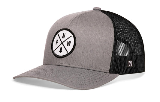 PNW Trucker Hat | Gray-Black PNW X Snapback