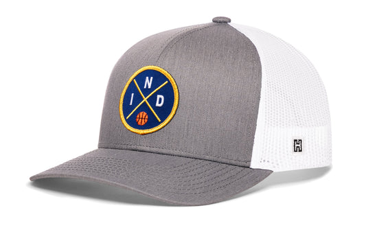 Indiana Trucker Hat | IND X Basketball Snapback