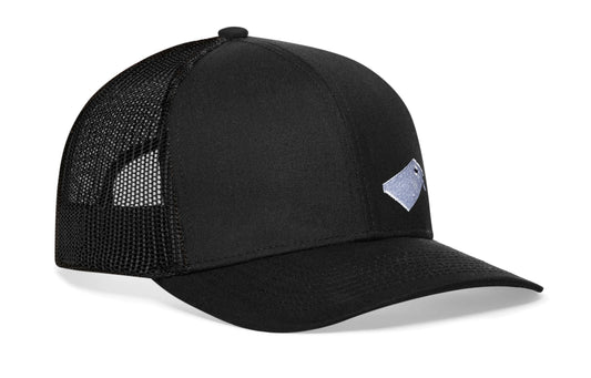 Cornhole Board Trucker Hat  |  Black Bags Snapback
