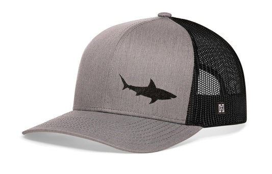 Shark Trucker Hat | Gray-Black Beach Snapback