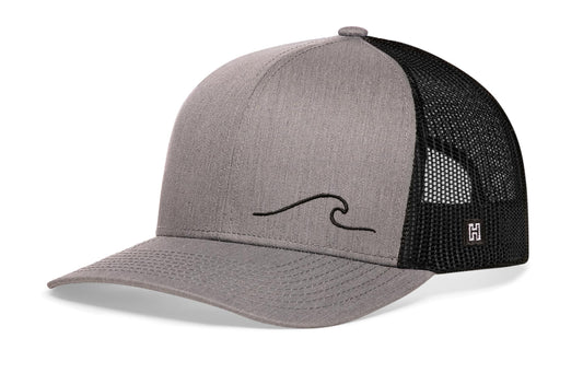 Wave Trucker Hat | Gray-Black Beach Snapback