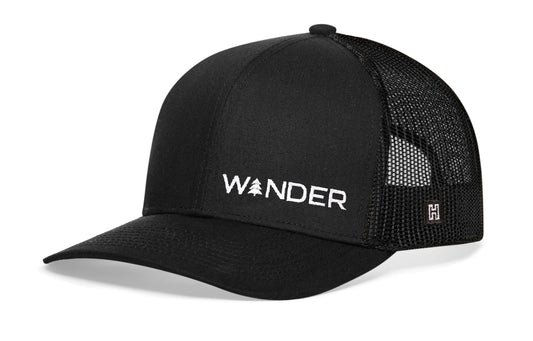 Wander Trucker Hat | Black Outdoors Snapback