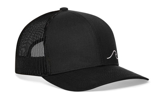 Wave Trucker Hat | Black Beach Snapback