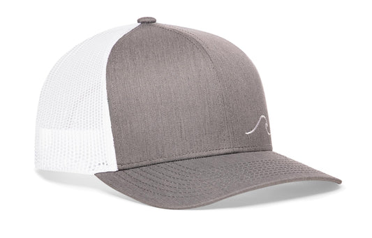 Wave Trucker Hat | Gray-White Beach Snapback