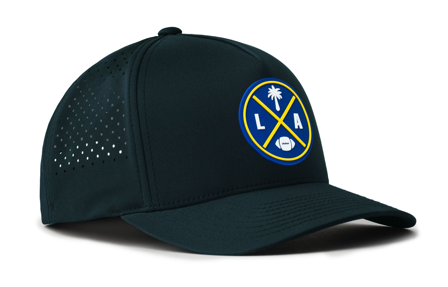 Los Angeles Football Performance 5-Panel Hat  |  Dark Blue LA X Flexfit® Snapback