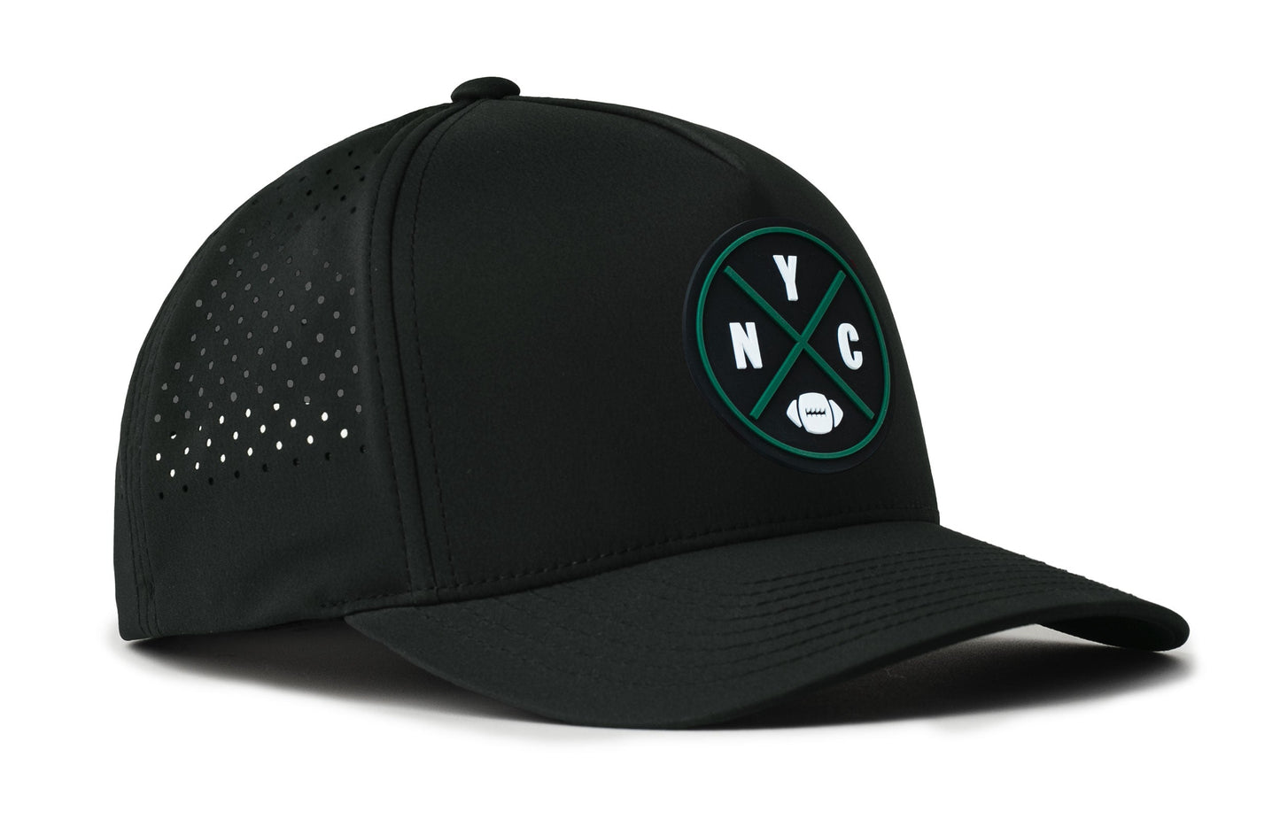 New York Football Performance 5-Panel Hat  |  Green NYC X Flexfit® Snapback