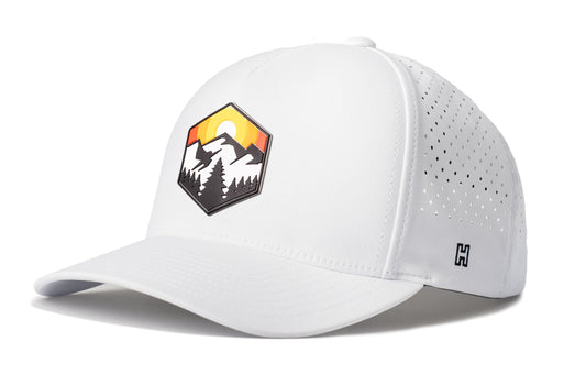 Hexagon Mountain Trees Performance 5-Panel Hat | Outdoors Flexfit Snapback