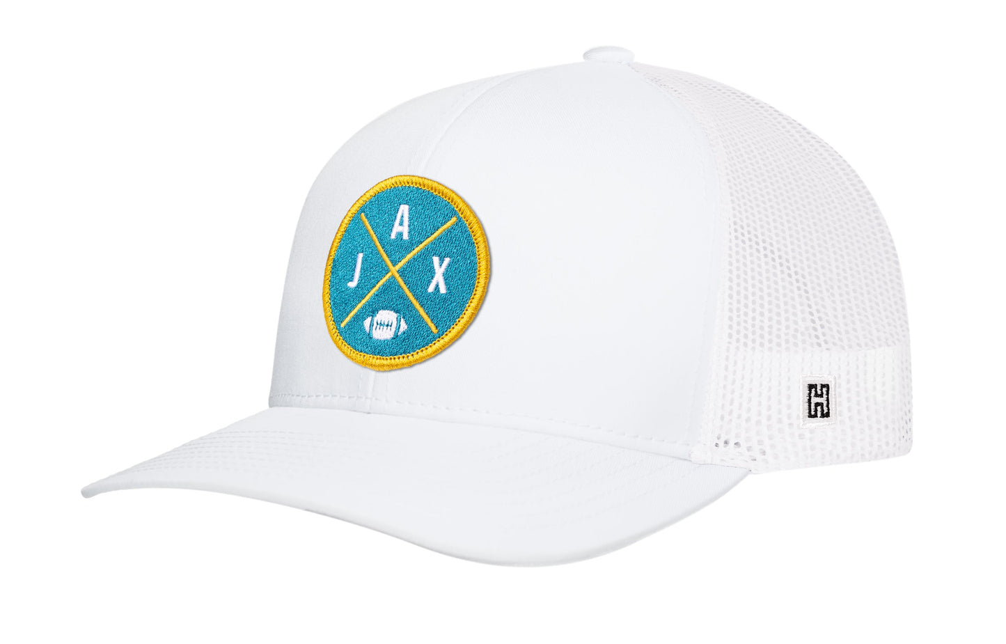 Jacksonville Trucker Hat  |  Black JAX X Football Snapback