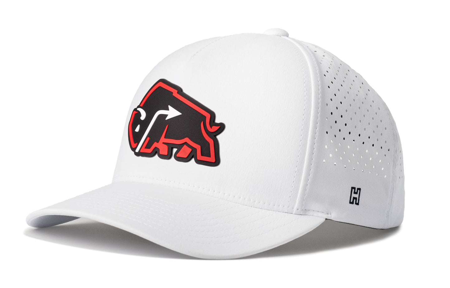 JBR x Haka Red Bison Performance 5-Panel Hat  |  Buffalo Flexfit Snapback
