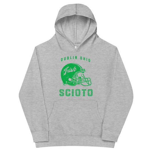 DUBLIN OHIO SCIOTO_FOOTBALL HELMET GRAPHIC-Kids fleece hoodie
