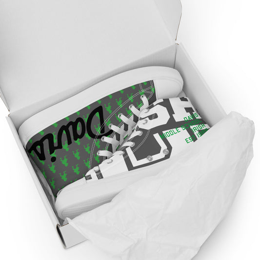 DAVIS MIDDLE SCHOOL_PRINCIPLE STEWART-Men’s high top canvas shoes