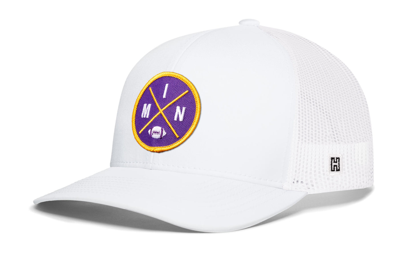Minnesota Trucker Hat  |  Black MIN X Football Snapback