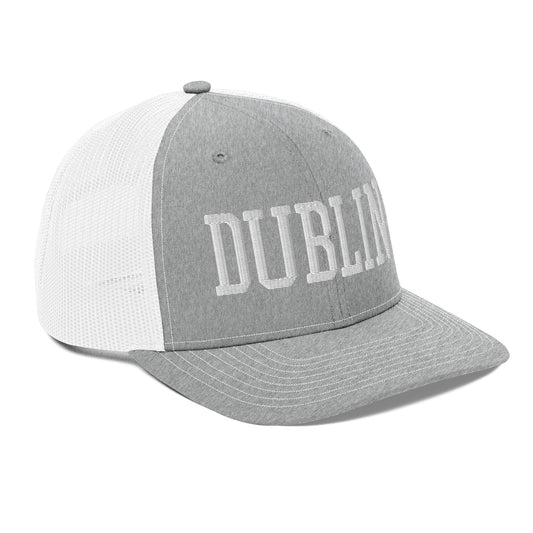 DUBLIN (simple white on gray)-Trucker Cap