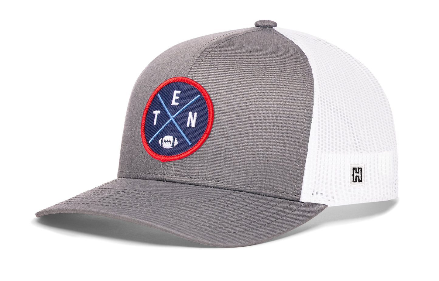 Tennessee Trucker Hat  |  Black TEN X Football Snapback