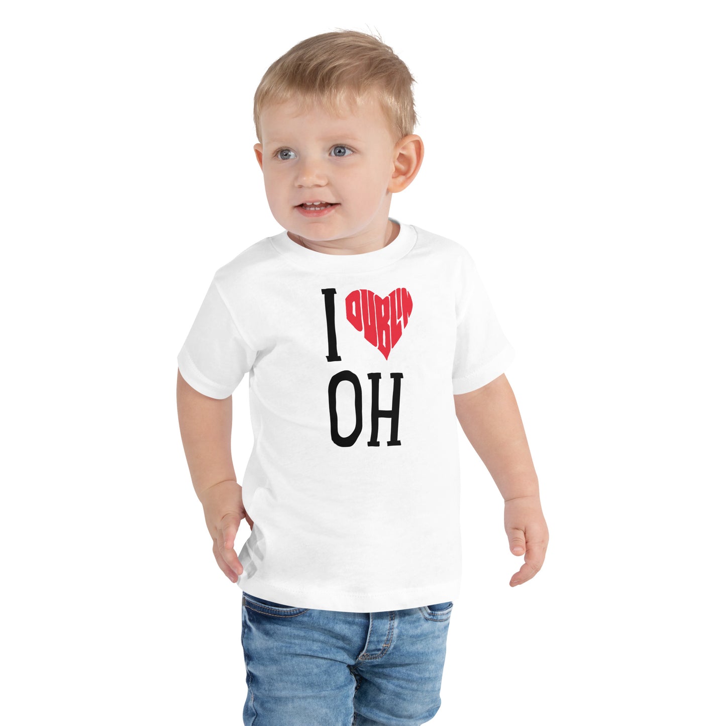 I HEART (DUBLIN HANDSCRIBED GRAPHIC) OH-Toddler Short Sleeve Tee