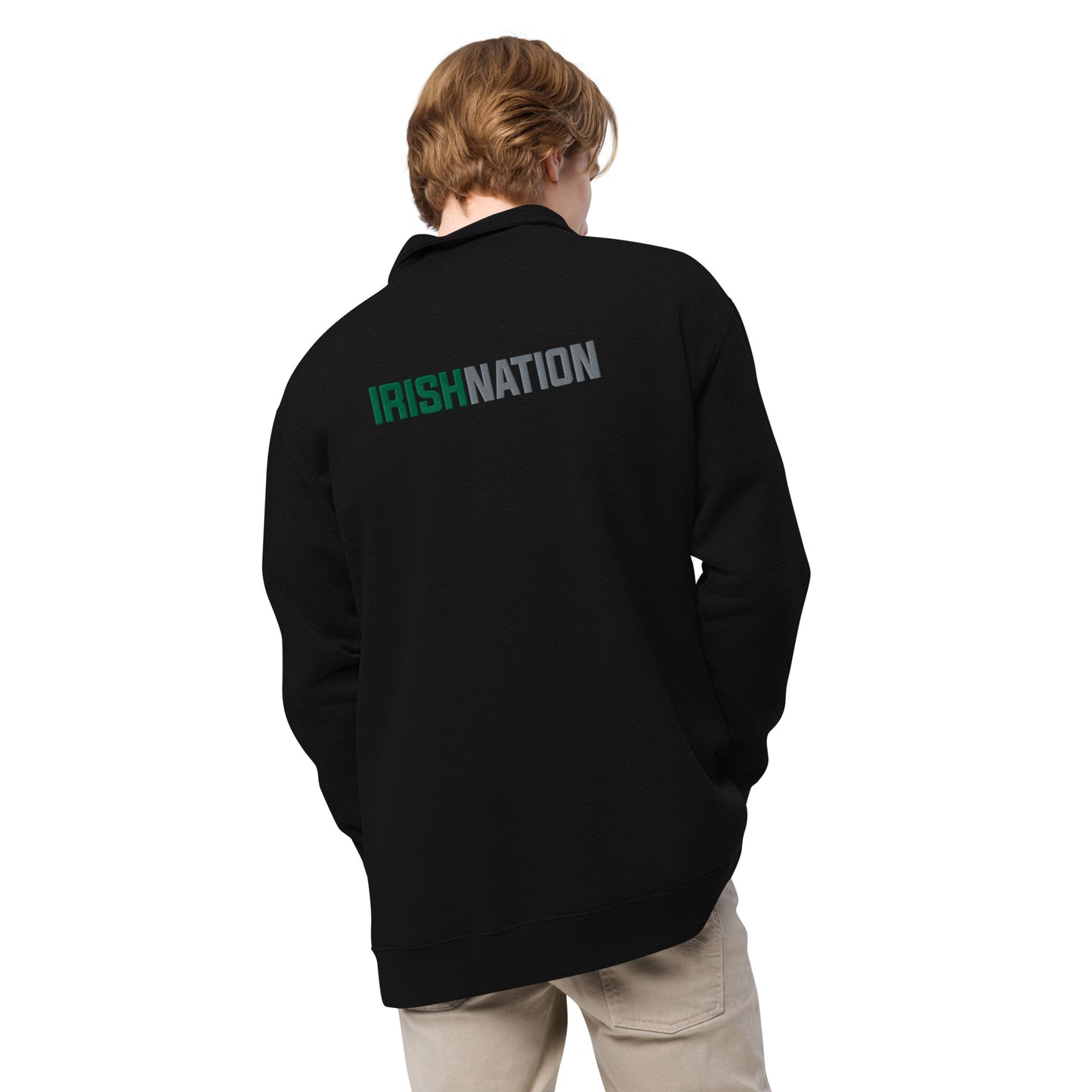 SCIOTO BLOCK “S” (front)_IRISH NATION (back)-Unisex fleece pullover