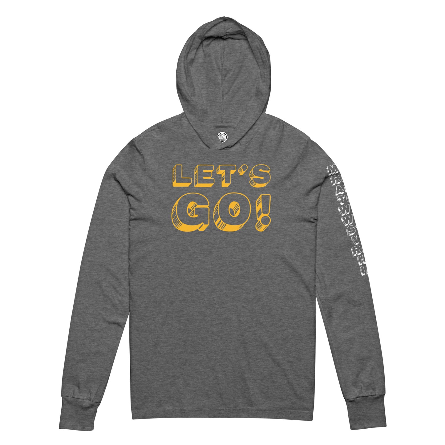 LET'S GO. MORGANTOWN WEST VIRGINIA (sleeve graphic)-Hooded long-sleeve tee