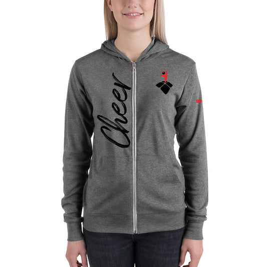CHEER_TBC ICON (small left chest)-Unisex zip hoodie