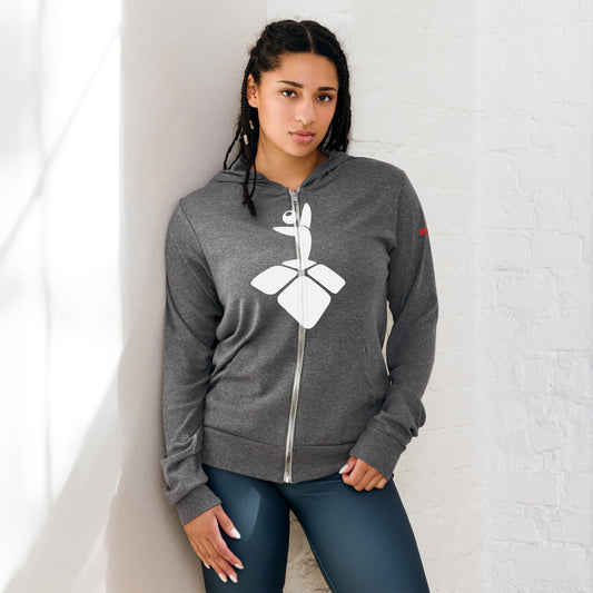 TBC ICON (large front)_TBC identity (left sleeve)-Unisex zip hoodie