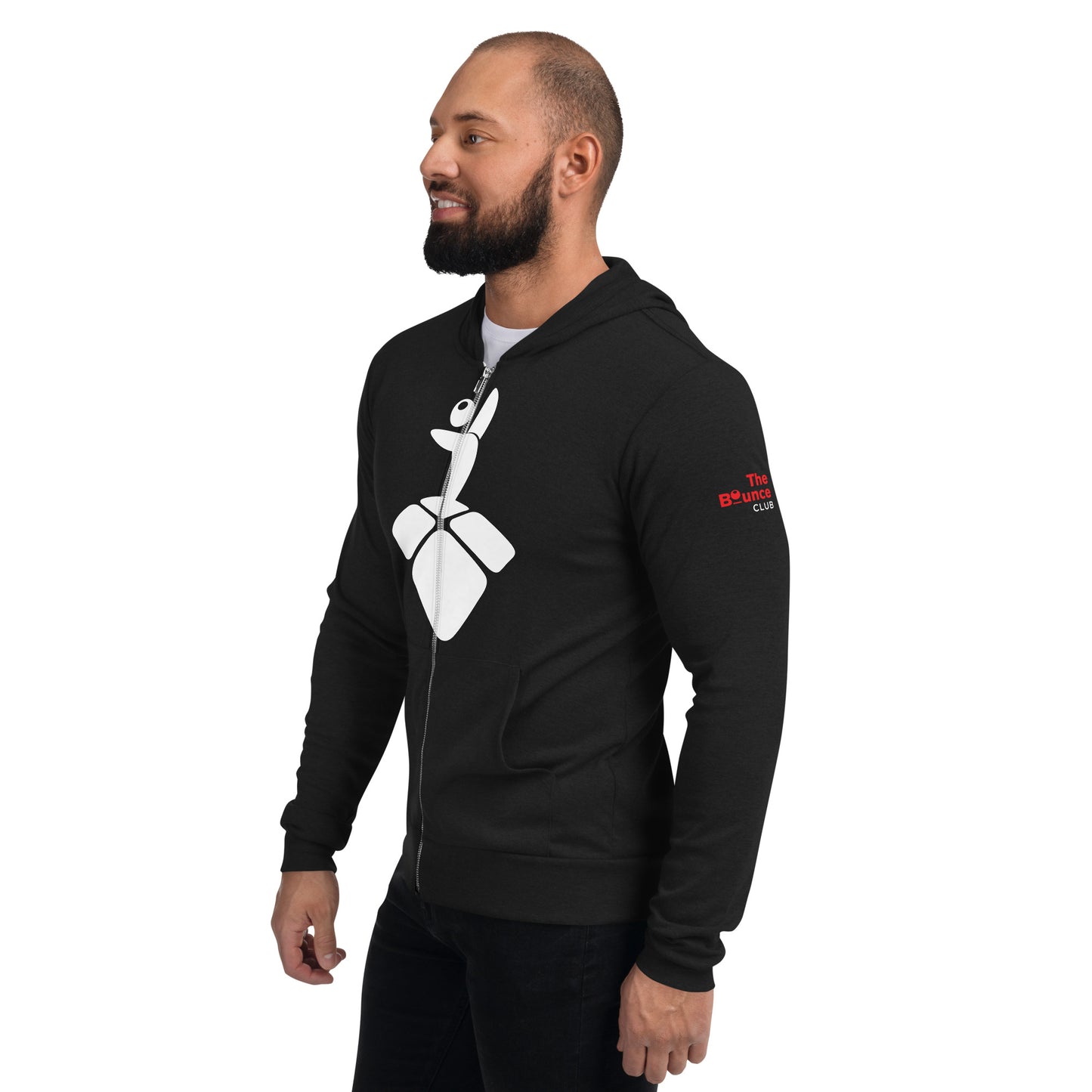 TBC ICON (large front)_TBC identity (left sleeve)-Unisex zip hoodie