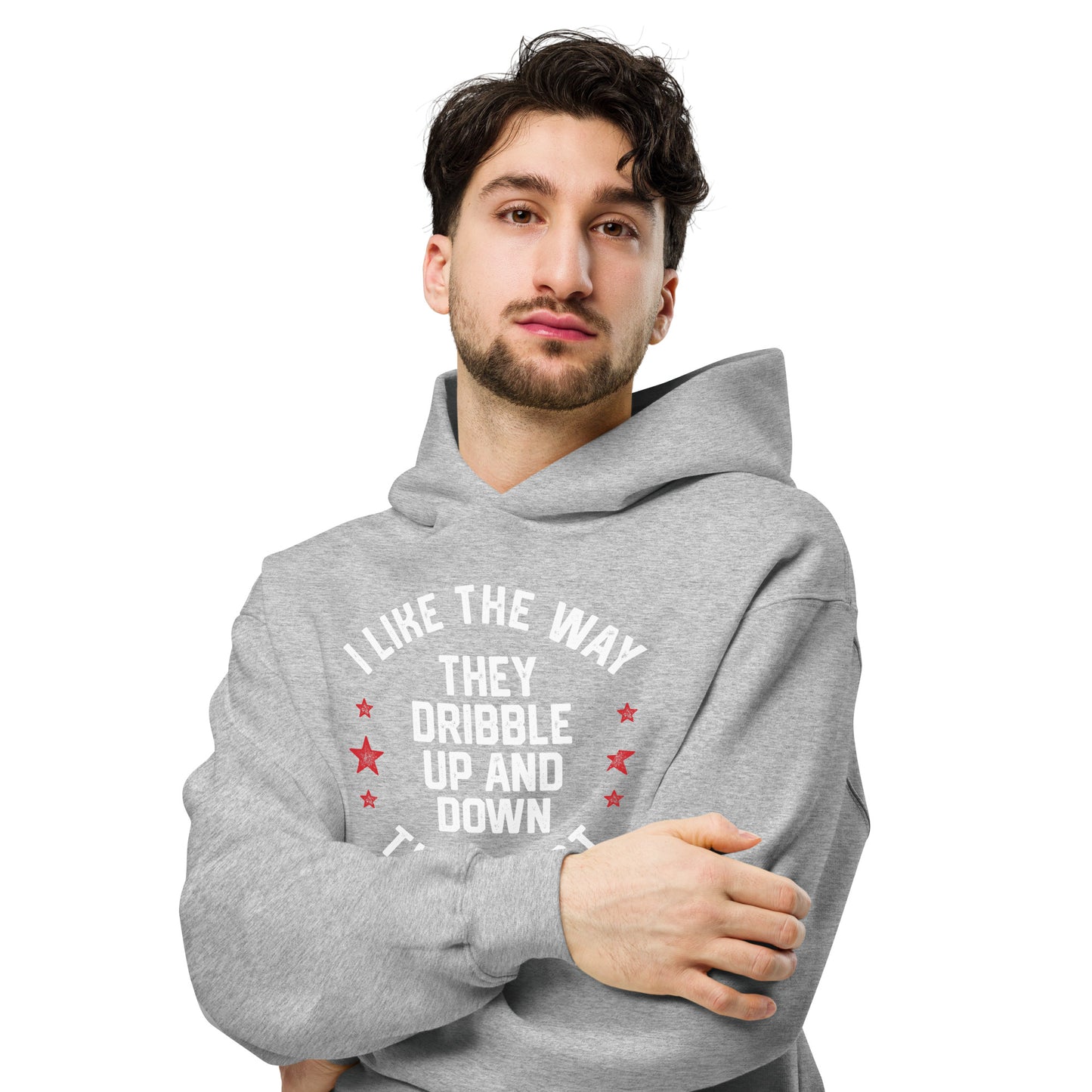 I LIKE THE WAY THEY DRIBBLE UP AND DOWN THE COURT-Unisex oversized hoodie