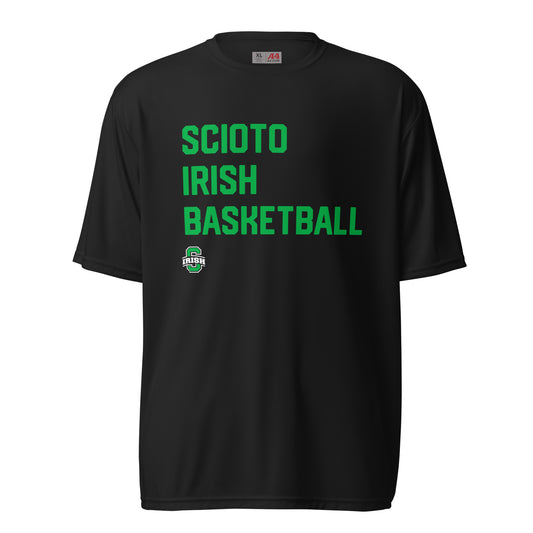 LEFT ALIGNED_SCIOTO IRISH BASKETBALL-Unisex performance crew neck t-shirt