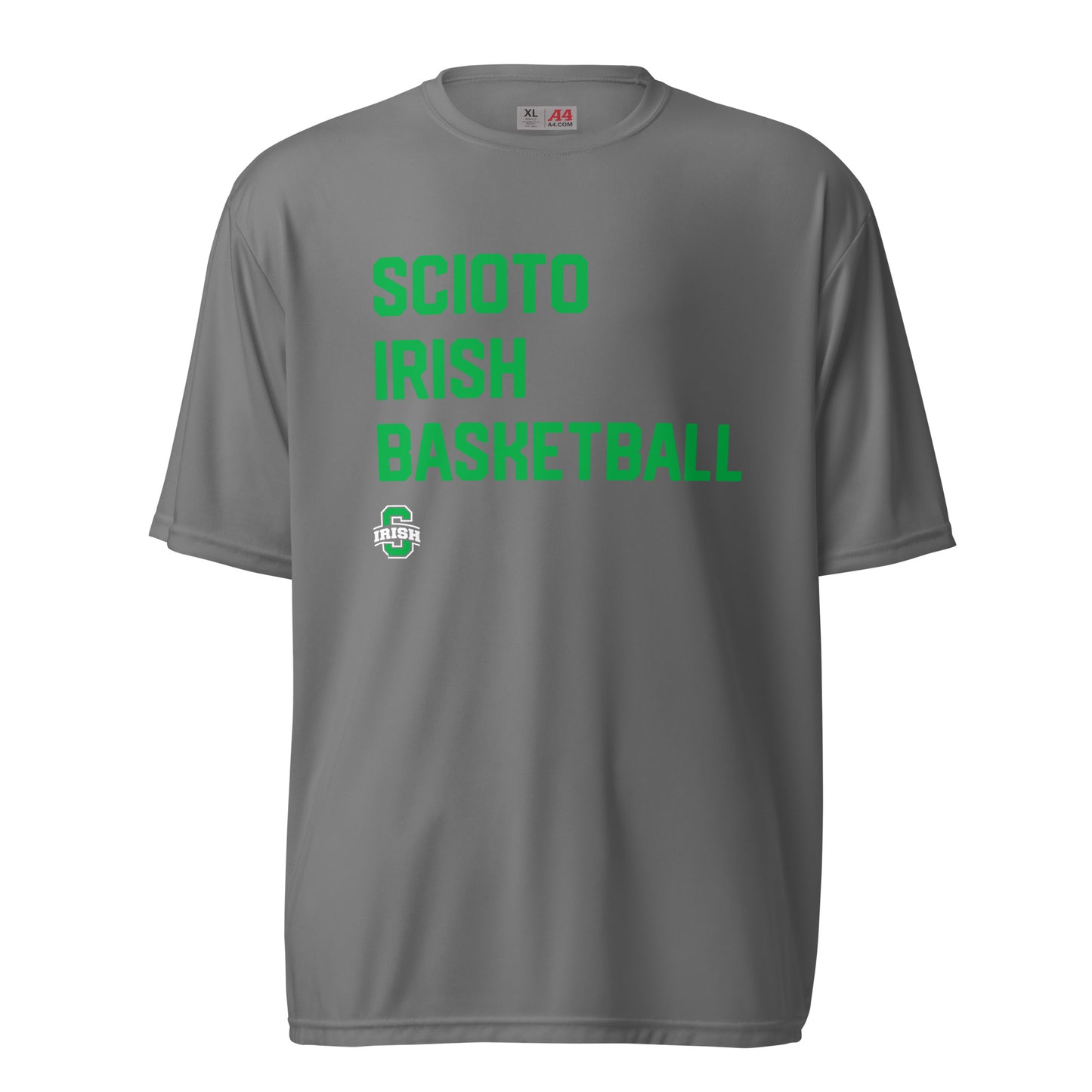 LEFT ALIGNED_SCIOTO IRISH BASKETBALL-Unisex performance crew neck t-shirt
