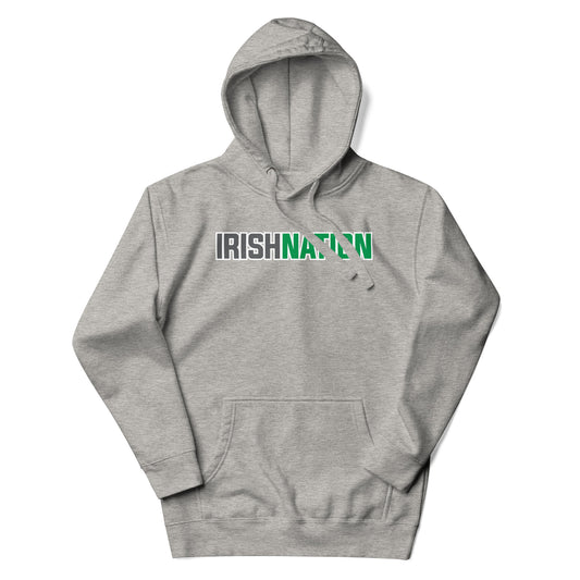 IRISH NATION_WHITE STROKE-Unisex Hoodie