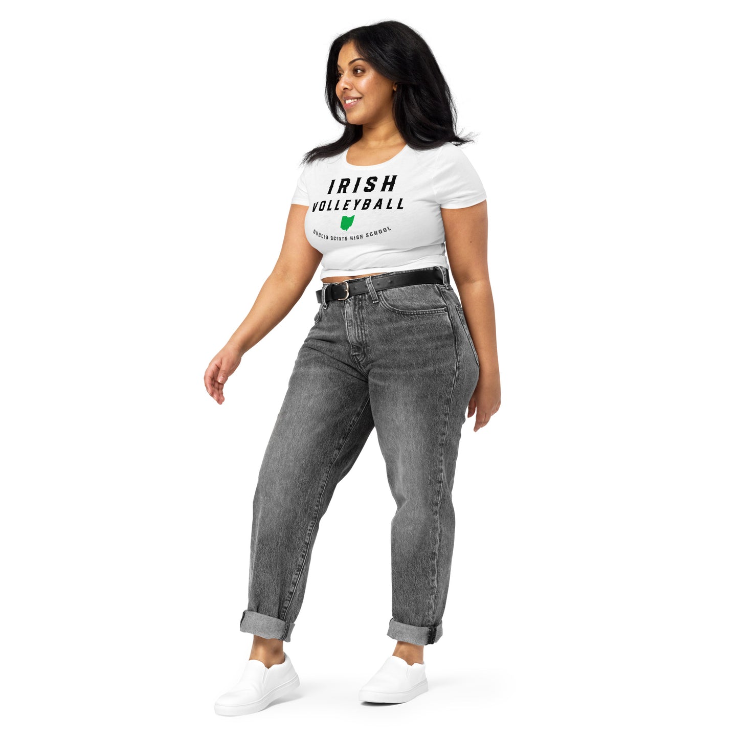 DUBLIN SCIOTO_IRISH_STATE SHAPE - Women’s Crop Tee