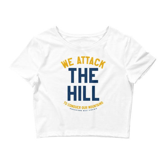 WE ATTACK THE HILL TO CONQUER OUR MOUNTAINS-Women’s Crop Tee