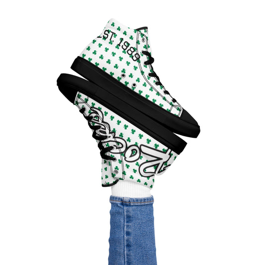 SELLS MIDDLE SCHOOL_PRINCIPLE SACHTLEBEN_BLACK SOLES/LACES-Women’s high top canvas shoes