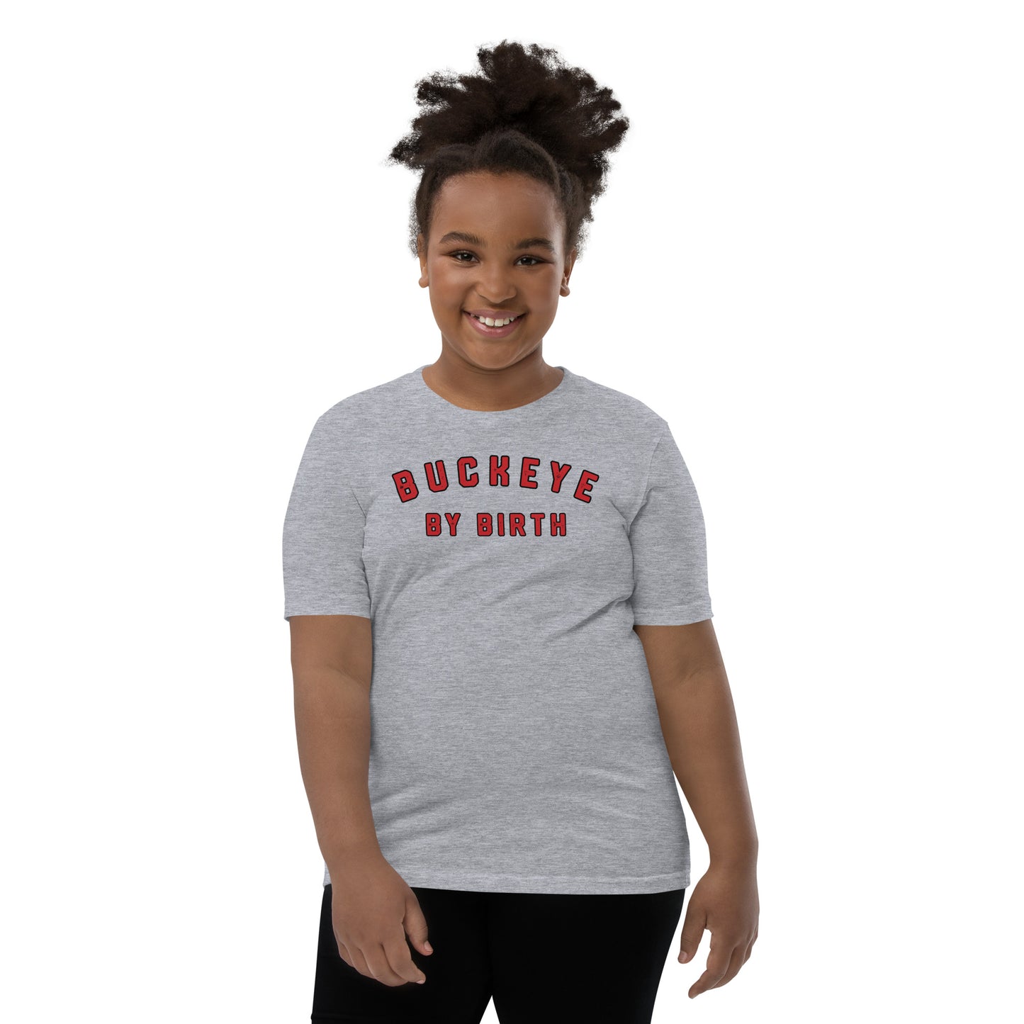 BUCKEYE BY BIRTH-Youth Short Sleeve T-Shirt