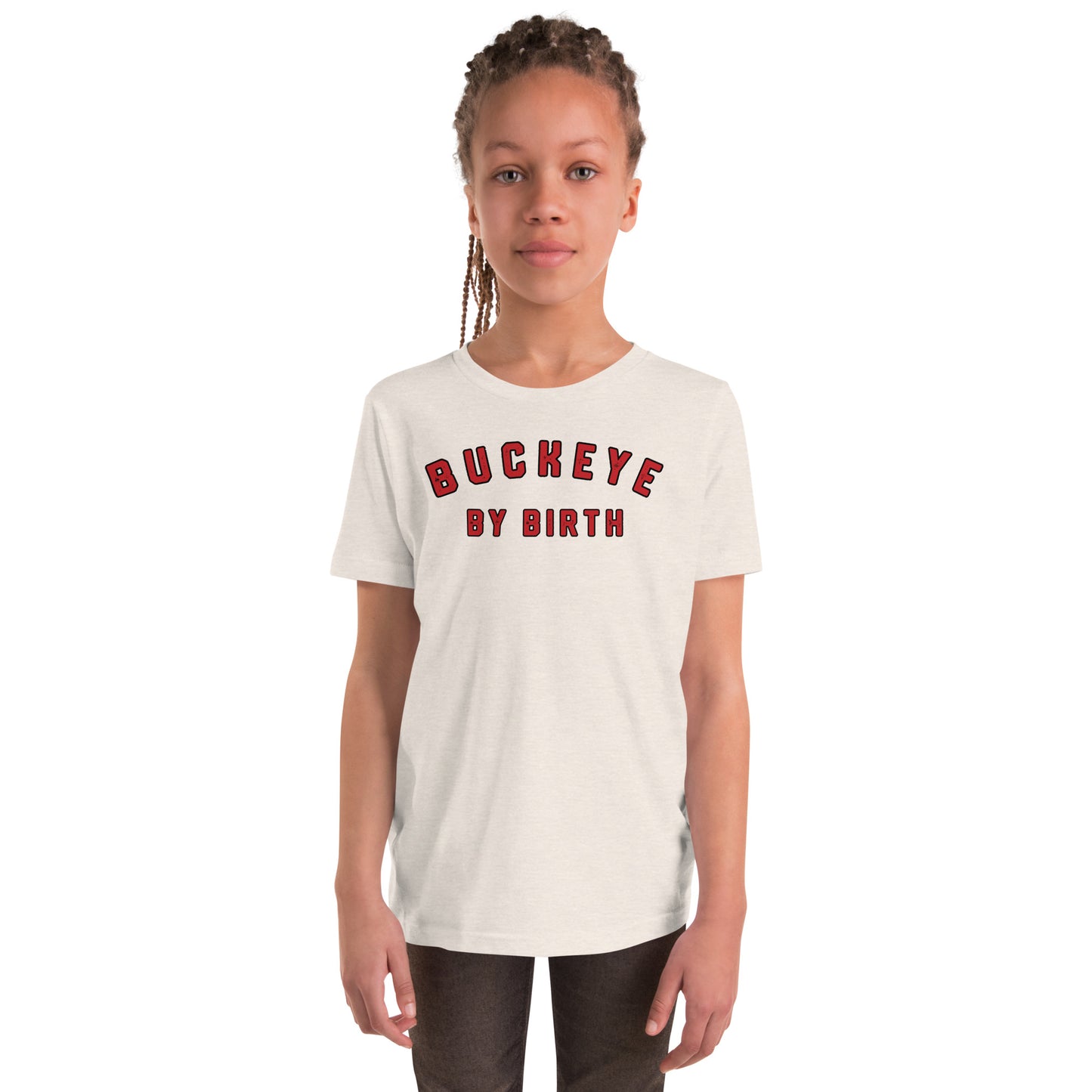 BUCKEYE BY BIRTH-Youth Short Sleeve T-Shirt