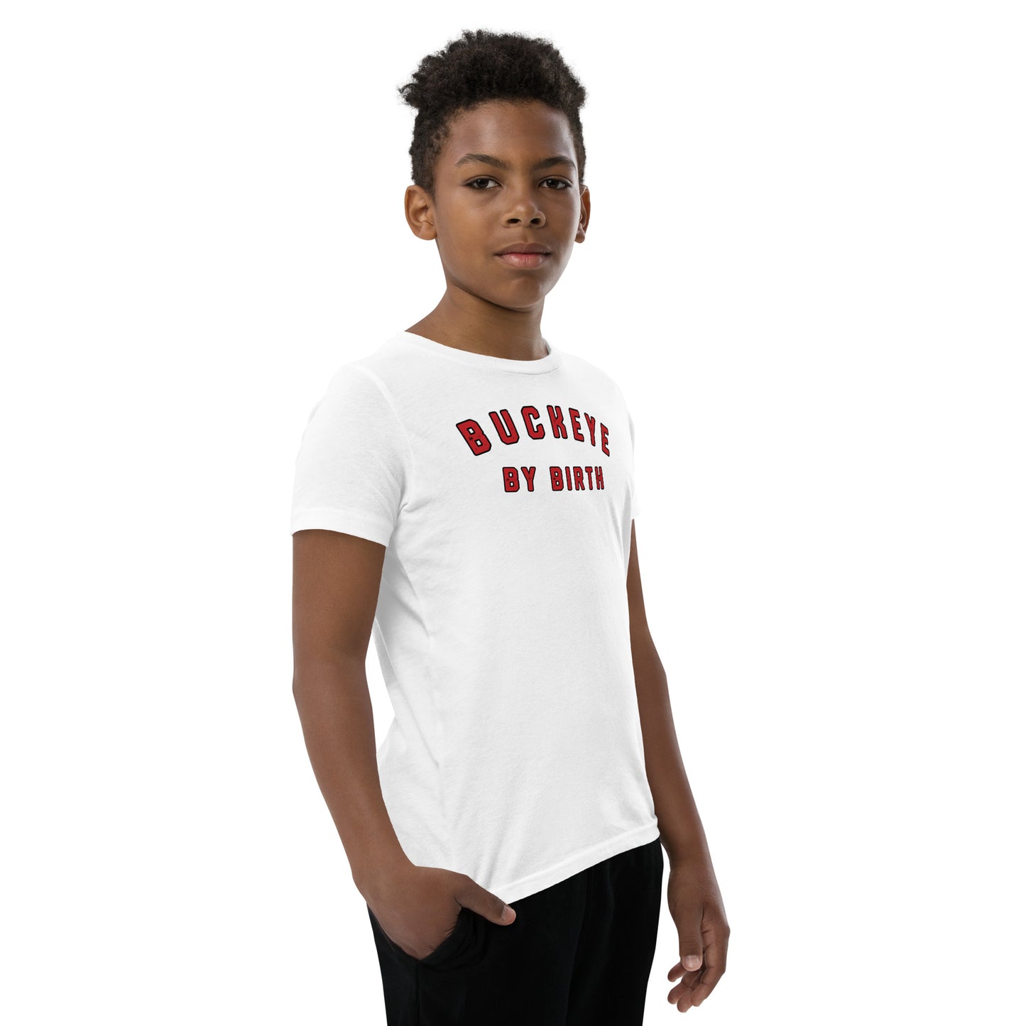 BUCKEYE BY BIRTH-Youth Short Sleeve T-Shirt