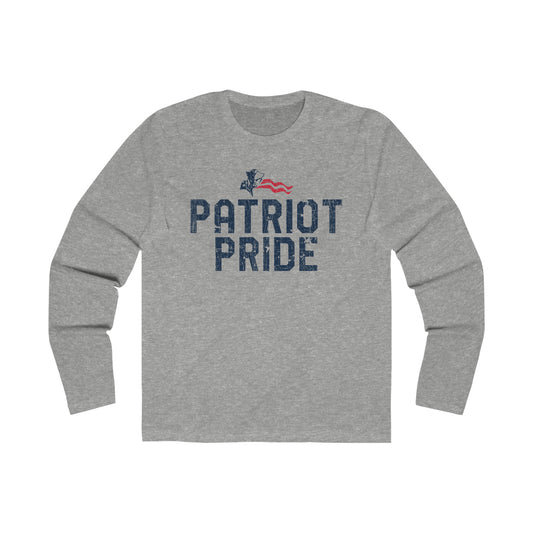 PATRIOT PRIDE-MASCOT-Men's Long Sleeve Crew Tee