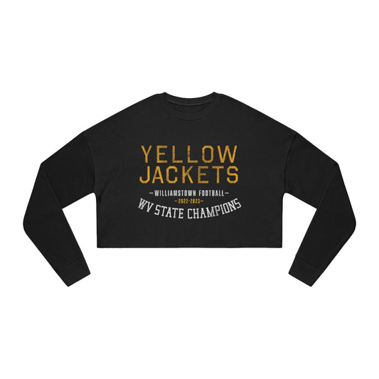 YELLOW JACKETS_2022-2023 WV STATE CHAMPIONS-Women's Cropped Sweatshirt